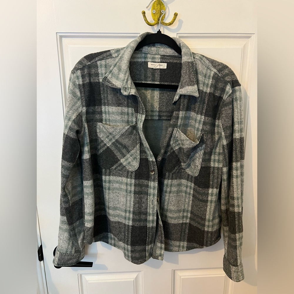 Plaid button down shirt